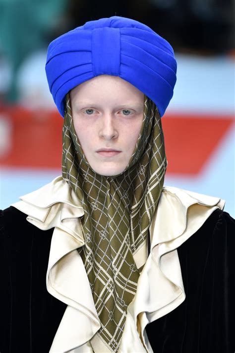 gucci turban runway|Gucci turban hat.